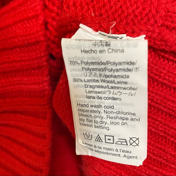 J. Crew Red Cable Knit Lambs Wool Blend Sweater - Picture 7 of 7